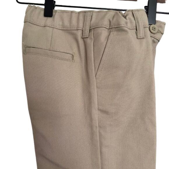 Dickies Girl's 6X Flat Front Slim Fit Straight Leg Khaki School Uniform Pants #M - Picture 2 of 6